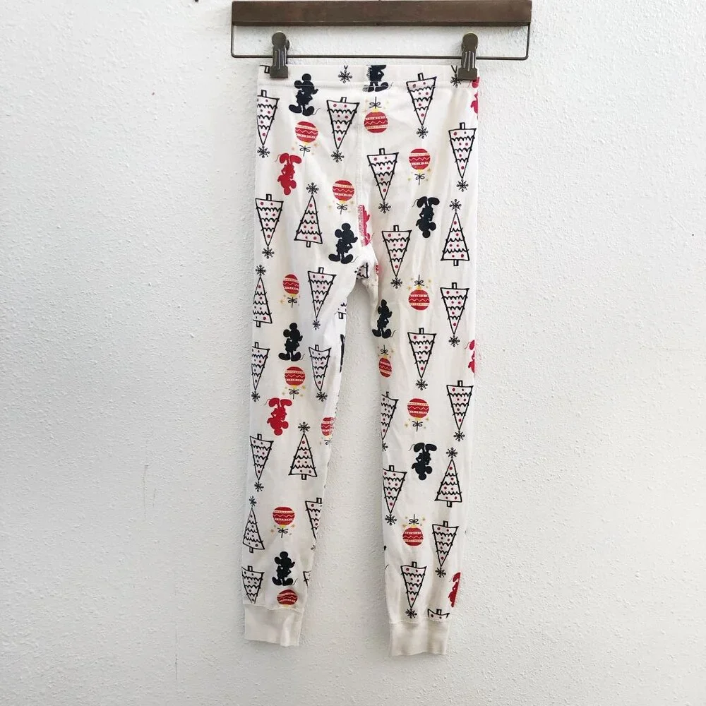 HANNA ANDERSSON Disney Mickey Mouse Holiday‎ Long John Pajama Pants Size 6-7